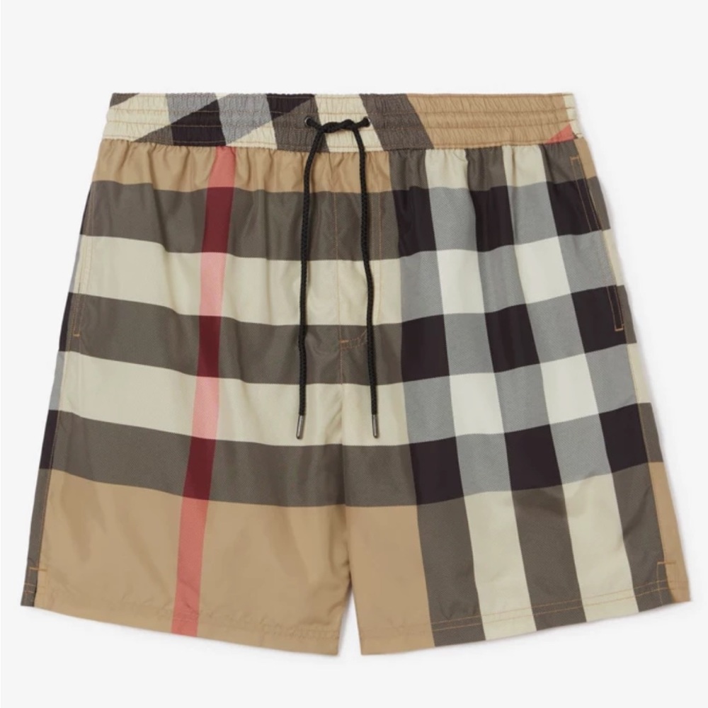 Burberry Exaggerated Check Drawcord Swim Shorts